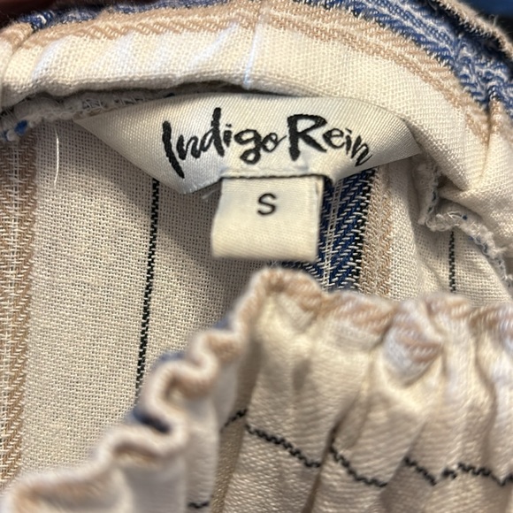 Indigo Rein striped linen pants size small - Picture 5 of 6